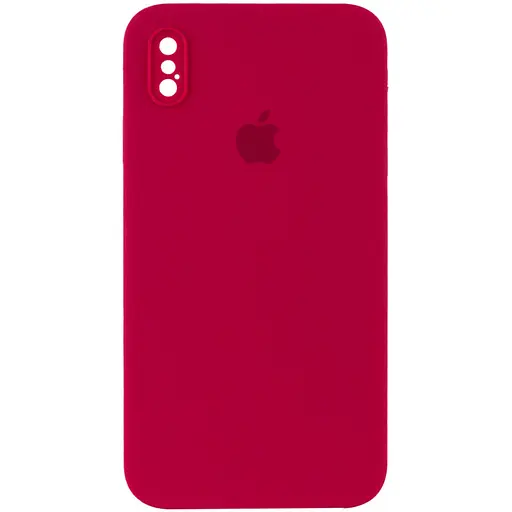 Чохол Epik Silicone Case Square Full Camera Protective AA для Apple iPhone XS Max 6.5 Червоний/Rose Red