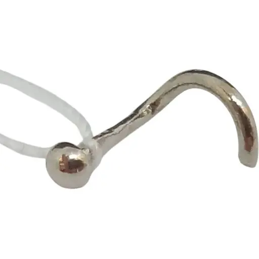 Серебряная серьга-пирсинг в нос Ирий. 6013