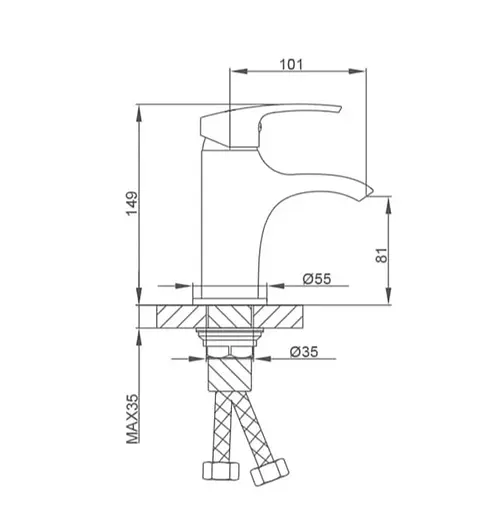 Змішувач для умивальника Frap F1069 - фото 5