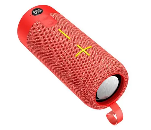 Портативна бездротова Bluetooth-колонка TG-619C з потужним звучанням LED-підсвіткою і ремінцем для перенесення Червоний - фото 2