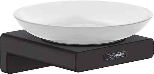 Мильниця підвісна Hansgrohe AddStoris Matt Black/скло 41746670, Чорний матовий - фото 1