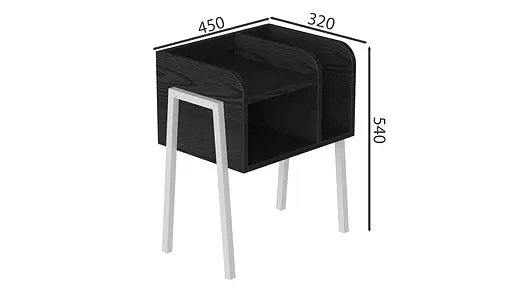 Тумба модульная Амели 540x450x320 металл Белый ДСП Сосна Кембра 16мм FRD-103013 - фото 4