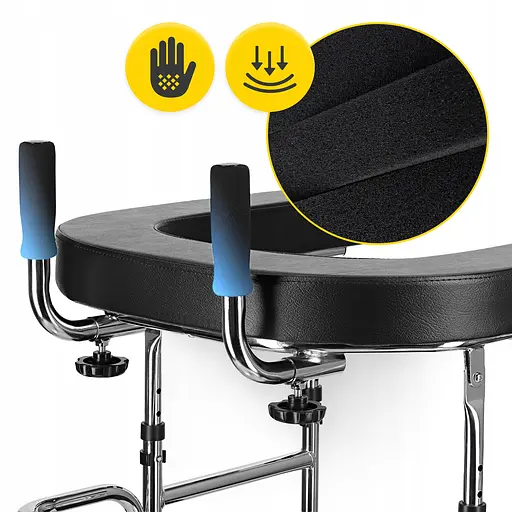 Реабилитационные ходунки 4FIZJO с опорой под локти, складные Black (P-5905973406543) - фото 2