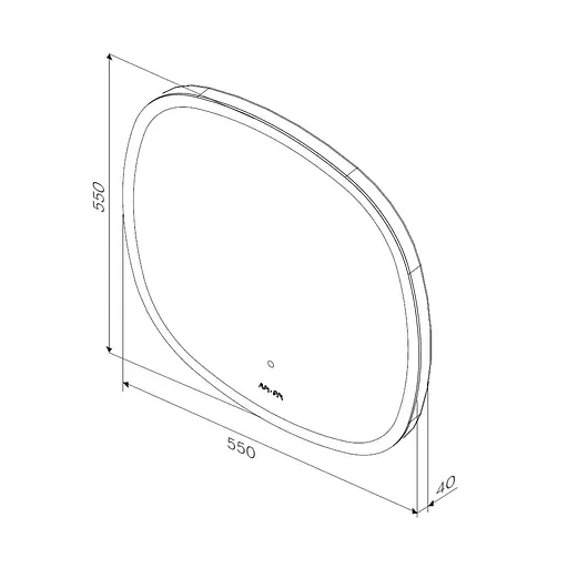 Зеркало универсальное с LED-подсветкой Am.Pm Universal сенсорное 55 см белый M8FMOX0551WGH38, Белый - фото 6