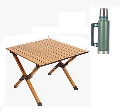 Раскладной стол SpringFun S 60×45×60см - кемпинговый портативный стол для туризма Металлический каркас 30 кг - фото 2