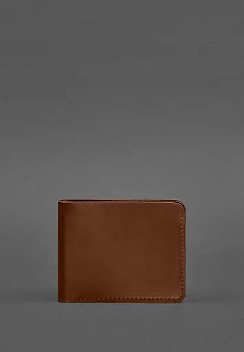 Кожаный портмоне 4.4 (с зажимом) светло-коричневый Crazy Horse - фото 2