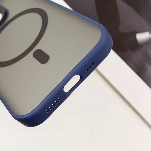 Чохол TPU+PC Blueo Skin Friendly Frosted with MagSafe для Apple iPhone 15 Pro Max 6.7 Синій - фото 7