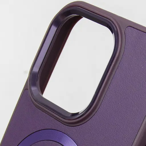 Шкіряний чохол Epik SnapCase with MagSafe для Apple iPhone 15 Pro 6.1 Dark Purple - фото 6