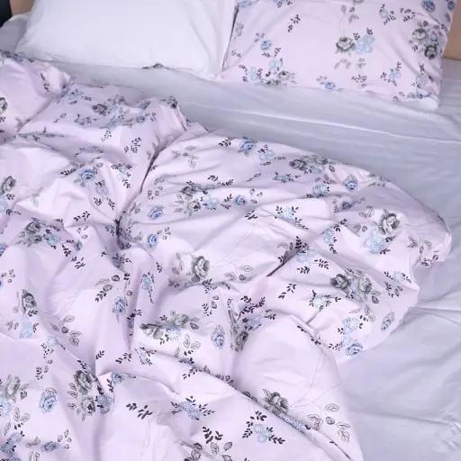 Простирадло MirSon Сатин 22-1377 Flowers on Snow 200x220 см (2200010476026) - фото 3