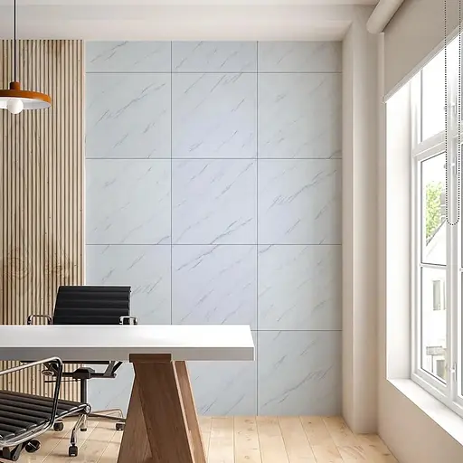 Плита Wall Sticker декоративна ПВХ 600х600х3 мм білий грецький мармур (S) SW-00001623 - фото 6