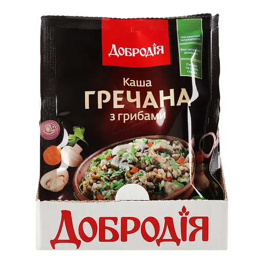 Каша Добродія Гречневая с грибами 40 г - фото 4