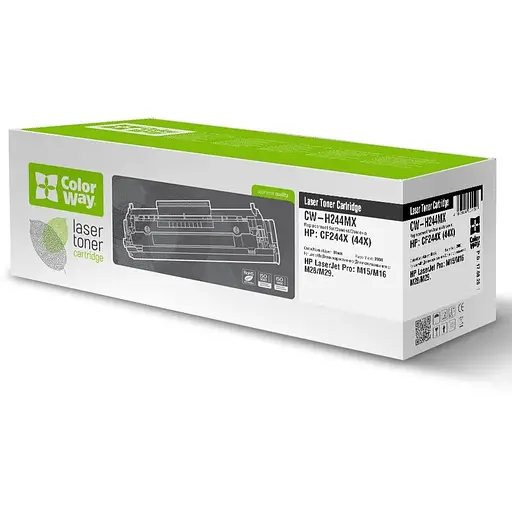 Картридж HP 44X (CF244X), Black, M15/M28, 2000 стор, ColorWay (CW-H244MX)