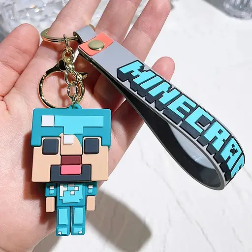 Брелок Watchbands Стів з Майнкрафт Steve Minecraft великий (KCHN-MNCRFT/01) - фото 5