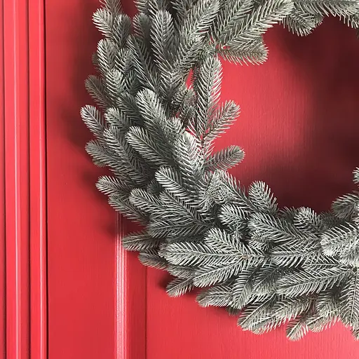 Вінки хвойні різдвяні Hvoya Traditional литі блакитні 50 см 7 шт. - фото 4