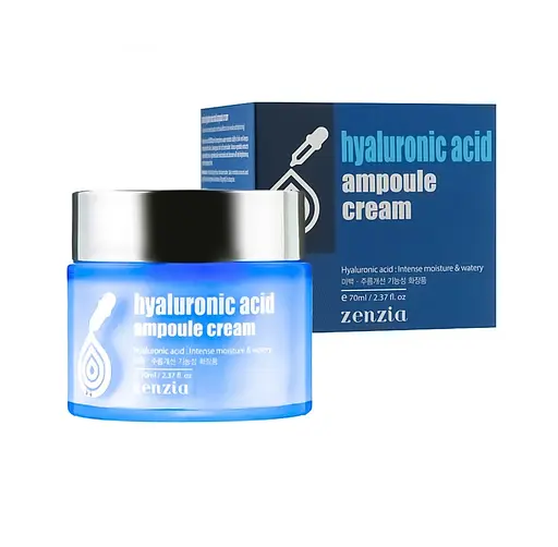 Крем для лица Гиалурон HYALURONIC ACID Ampoule Cream Zenzia 70 мл - фото 2