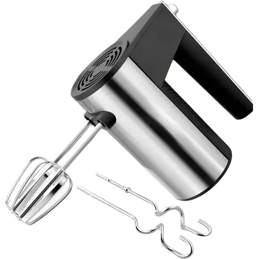 Ручний міксер Domotec MS-6690 нержавіюча сталь з 2 насадками на 5 швидкостей 600 Вт Сірий - фото 1