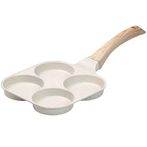 Порционная сковорода 4 круглые секции для блинов омлетов панкейков Белый - фото 1