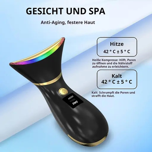 Масажер для обличчя Demine для видалення зморшок з нагріванням та холодними компресами - фото 2