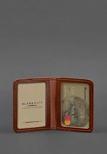 Кожаная обложка для ID-паспорта и водительского заседания 4.0 светло-коричневая - фото 3