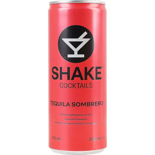 Напій слабоалкогольний Shake Cocktails Tequila Sombrero сильногазований 7% 0.25 л - фото 1