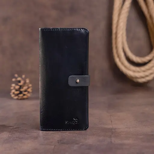 Мужской кожаный кошелек Shvigel 19.5х9.5х1 см acs0016056 - фото 6