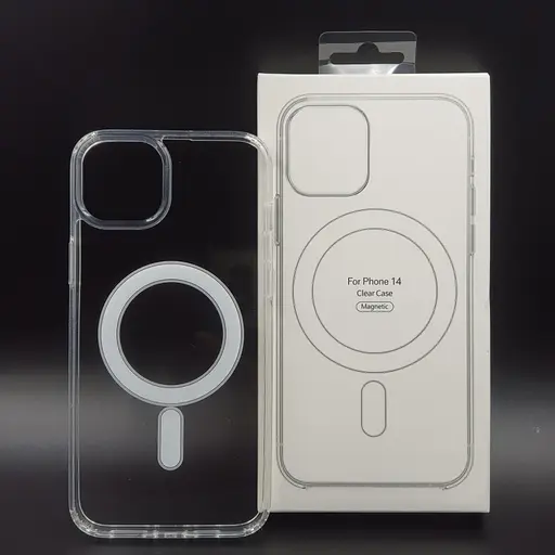 Чехол MagSafe Clear Case for iPhone 14+ защитное стекло в подарок - фото 1