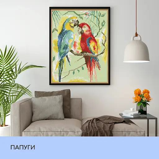 Набір з алмазною мозаїкою "Папуги", 40*50 см, IDEA2-CK2693 - фото 3