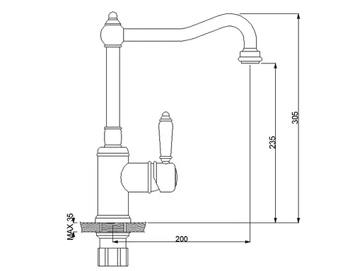 Кухонний змішувач Newarc Elite 130531 - фото 5