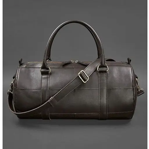 Шкіряна сумка Harper темно-коричнева краст - фото 1