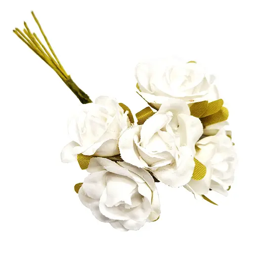 Декоративний букет Роза двокольорова Bambi ED-512, 6 бутонів