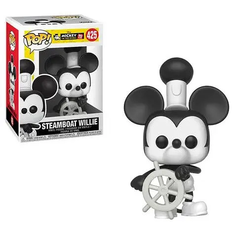 Коллекционная фигурка Funko Pop Дисней Микки Маус Пароходик Вилли DISNEY Mickey's 90th Steamboat Willie 10 см