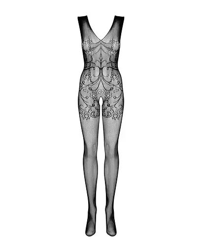 Бодістокінг Obsessive Bodystocking F234 абстрактний малюнок глибоке декольте S/M/L - фото 5