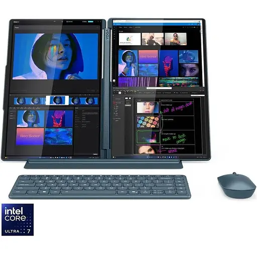 Ноутбук Lenovo Yoga Book 9 14IAH10 2-в-1, (83KJ0016RM), Intel Core Ultra 9 285H до 5,4 ГГц, 14-дюймовый сенсорный экран 2,8 K, 32 ГБ, SSD 1 ТБ, Intel Arc 140