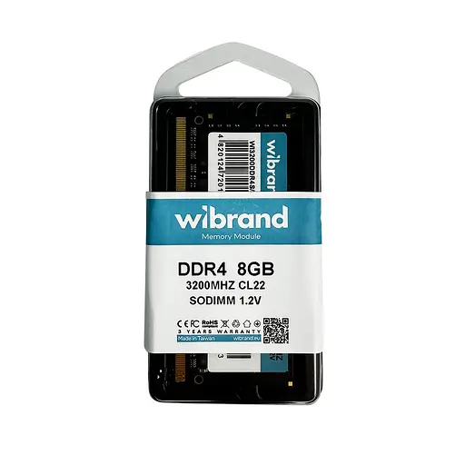 Оперативная память DDR4 Wibrand 8GB 3200MHz CL22 SODIMM - фото 2