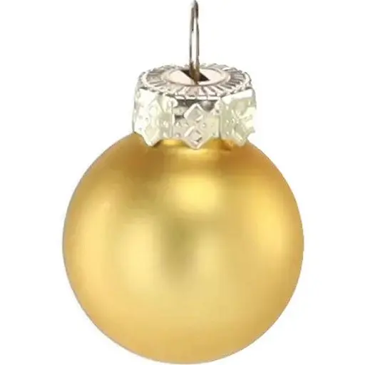 Комплект елочных шариков Chomik стеклянные 2.5 см золотистые 24 шт. (BOZ2126) - фото 2