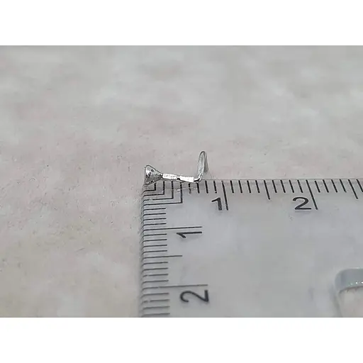 Золотая серьга-пирсинг Астор в нос с фианитом. 2182525Б - фото 5