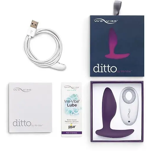 Анальна смарт-вібропробка We-Vibe Ditto Purple з пультом ДУ - фото 9