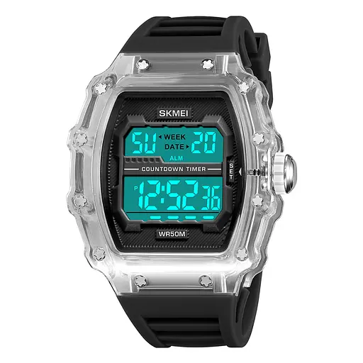 Наручний годинник чоловічий 2296WTBK Біло-чорний Skmei acs0030040 - фото 2