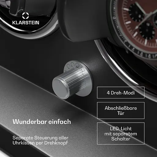 Ротомат ящик для автоподзавода часов Klarstein Sarthe 3 (10045659) - фото 5