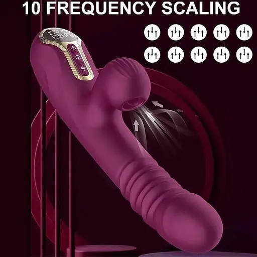 Вибромассажер с подогревом. Телескопический вибростимулятор, премиум качество - фото 3