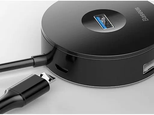 Концентратор Baseus Round Box Type-C на Usb 3.0 + 3Usb 2.0 CAHub-G01 - фото 3