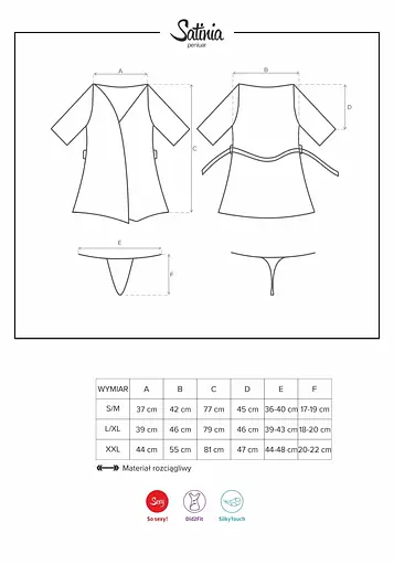 Сексуальный комплект Obsessive Satinia L/XL черный - фото 4