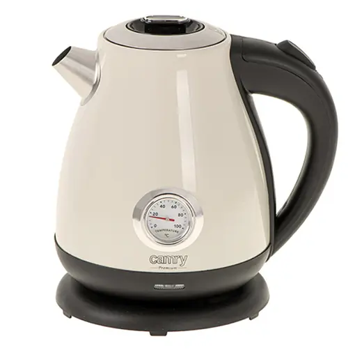 Чайник электрический 1.7л с градусником Camry CR 1344 creme - фото 1
