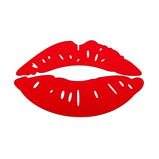 Дзеркальний декор Wall Sticker SW-00002500 декор акриловий самоклеючий Губи 2 шт. червоний - фото 1