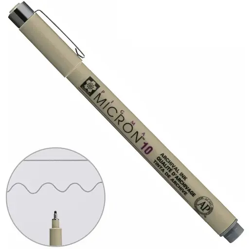 Лінер Pigma Micron (10) 0.6 мм Сірий Sakura - фото 1