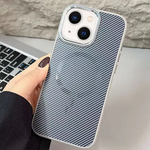Чохол Epik TPU+PC Carbon Mirage with MagSafe для Apple iPhone 15, 6.1 Grey - фото 2