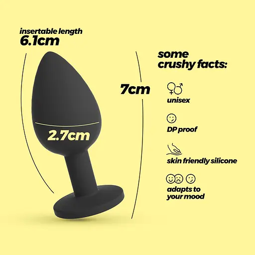 Анальна пробка Crushious Camileo S 7 см чорний - фото 7