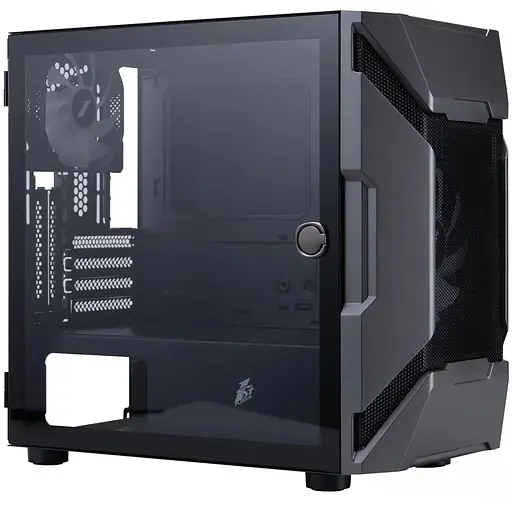 Корпус 1stPlayer D3-A-BK-1F7-14-1F7, черный, без БП, Midi Tower, Micro ATX/Mini ITX, 1xUSB 3.0/2xUSB 2.0, макс. CPU - 190 мм/ - фото 1