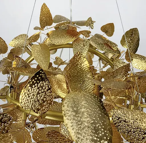 Люстра в стилі Серпента з ніжними метеликами Ø 80 см | Line F | Арт. Y05/D800 GD - фото 2