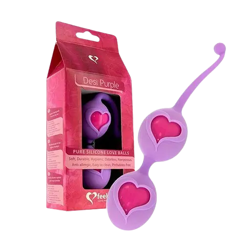 Вагінальні кульки FeelzToys Desi Love Balls, 16 см, фіолетовий